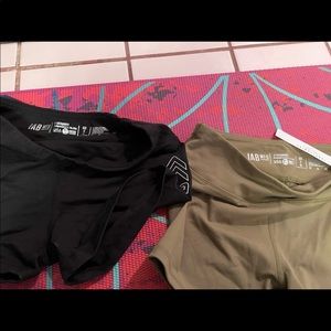 IAB shorts bundle. 3”inseam black and green. Size medium